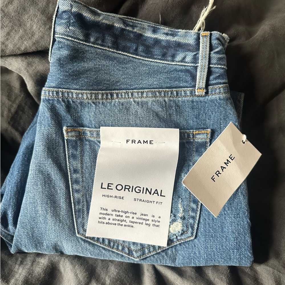 FRAME DENIM Le Original High Rise Rigid Denim Jeans Angeles Sand NWT